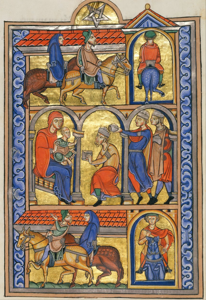 Adoração dos Magos de Master of the Berthold Sacramentary