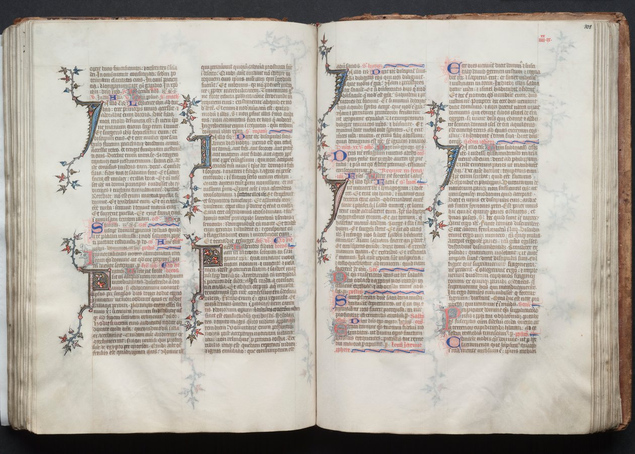O Missal de Gotha: Fol. 100v, Texto, c. 1375. de Master of the Boqueteaux