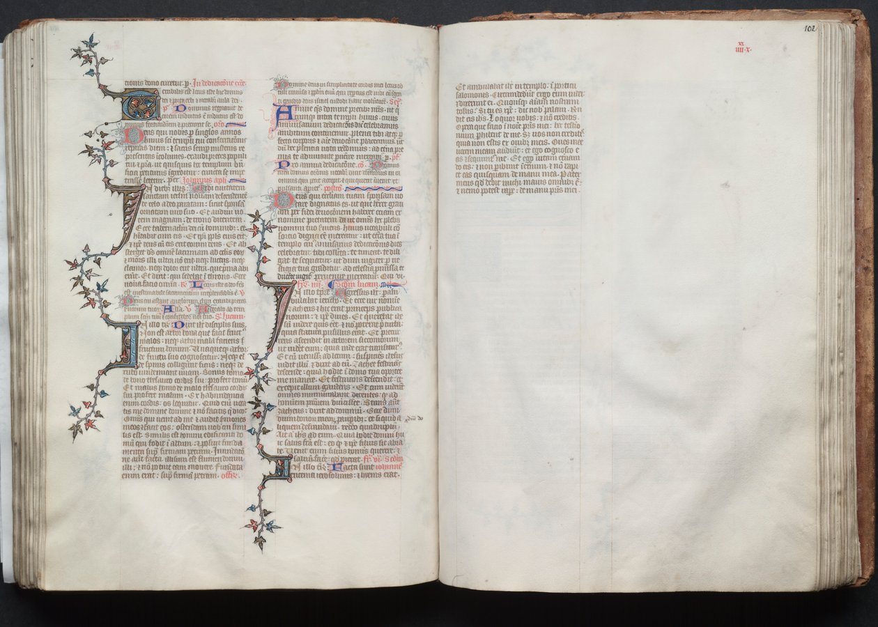 O Missal Gotha: Fol. 102r, Texto, c. 1375. de Master of the Boqueteaux