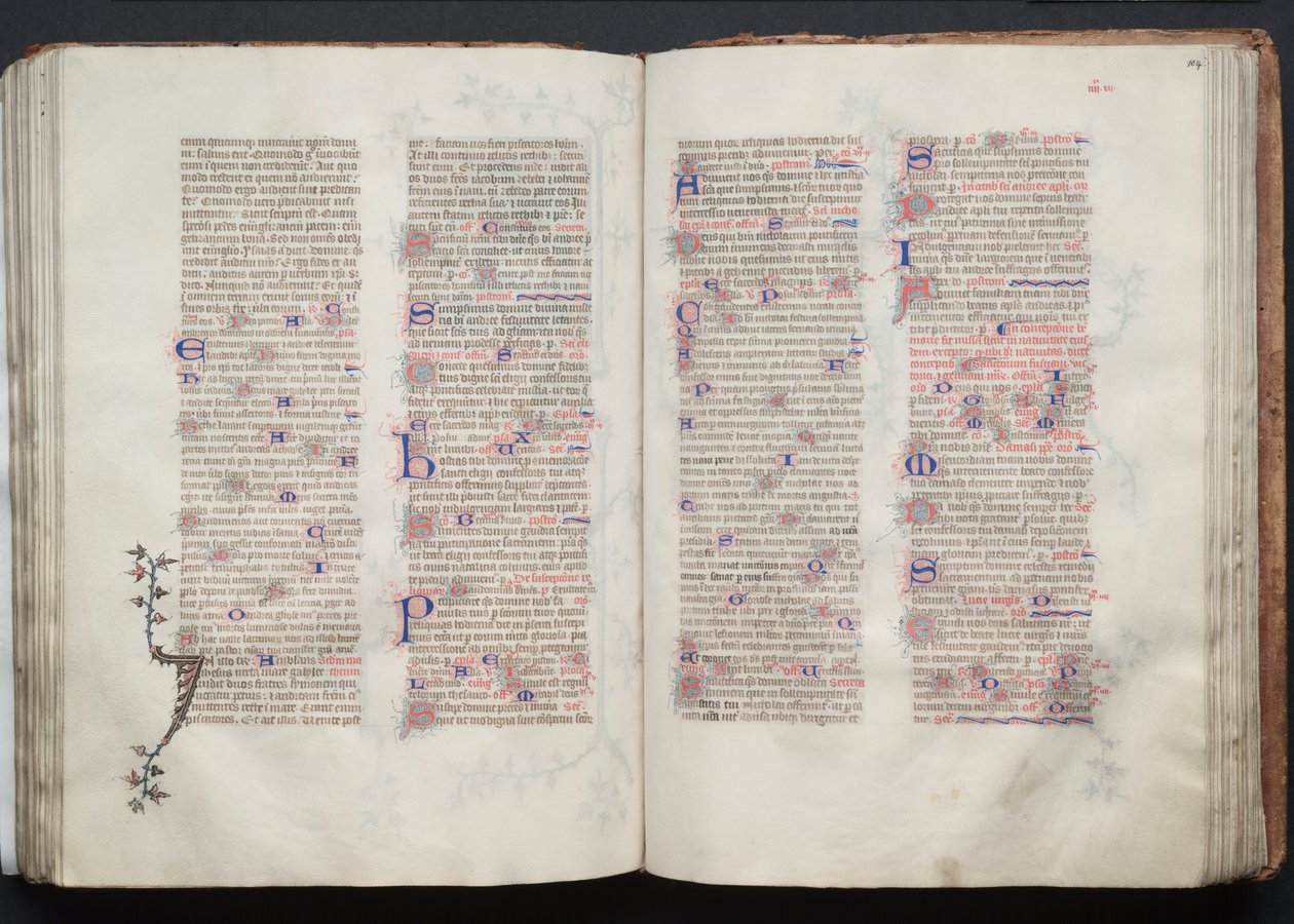 O Missal Gotha: Fol. 103v, Texto, c. 1375. de Master of the Boqueteaux