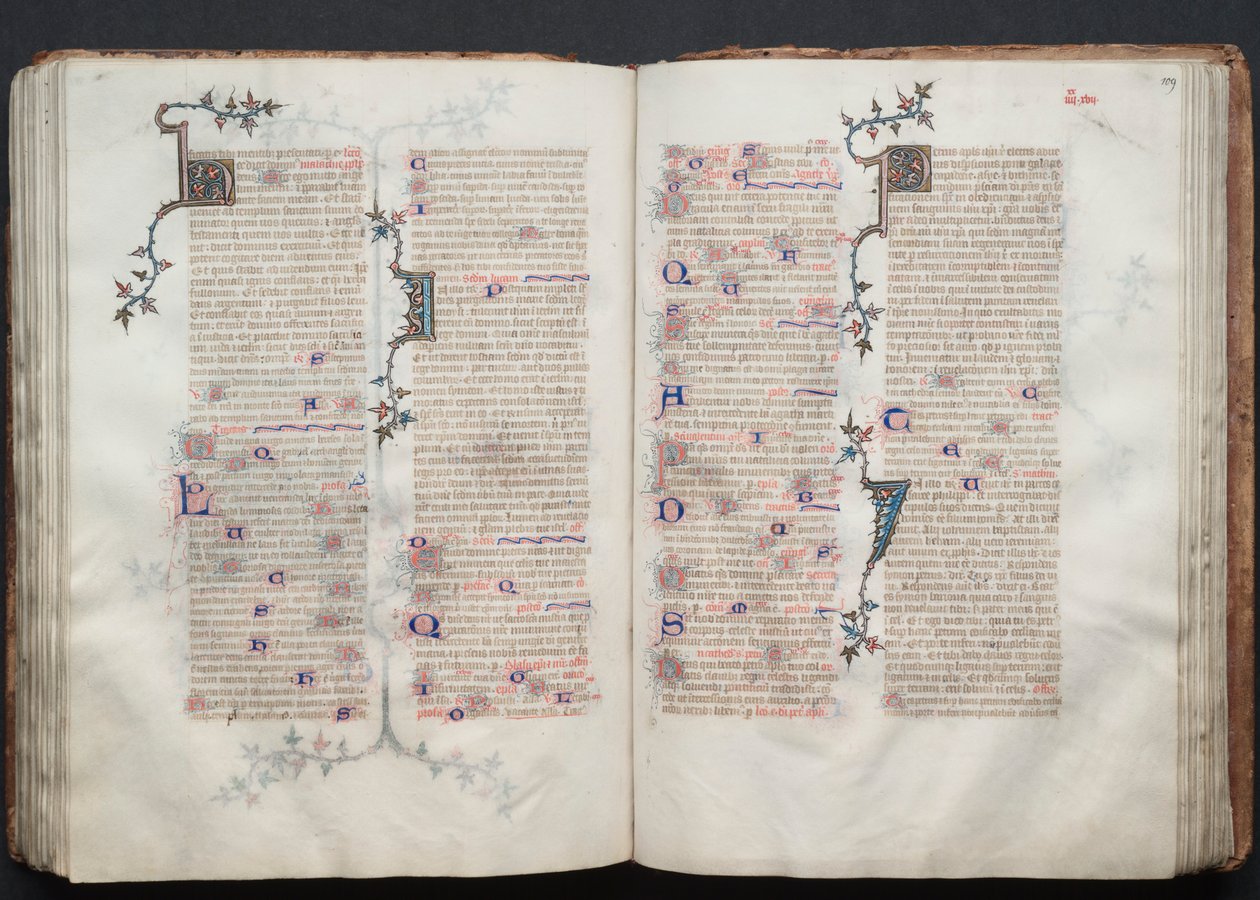 O Missal de Gotha: Fol. 108v, Texto, c. 1375. de Master of the Boqueteaux