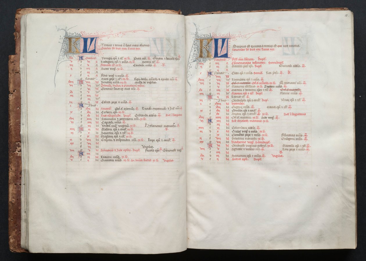 O Missal de Gotha:  Fol. 10r, Texto de Master of the Boqueteaux