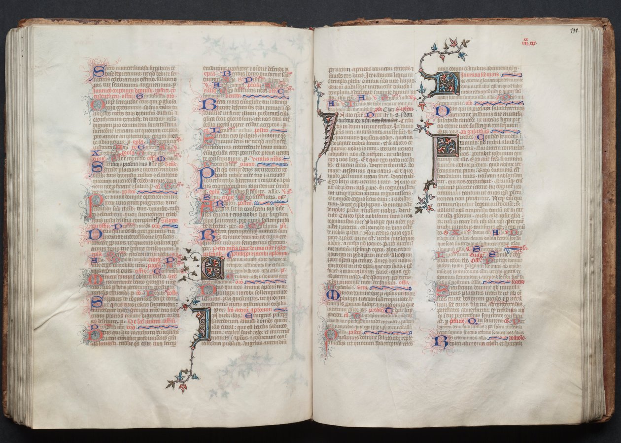 O Missal de Gotha: Fol. 111r, Texto, c. 1375. de Master of the Boqueteaux