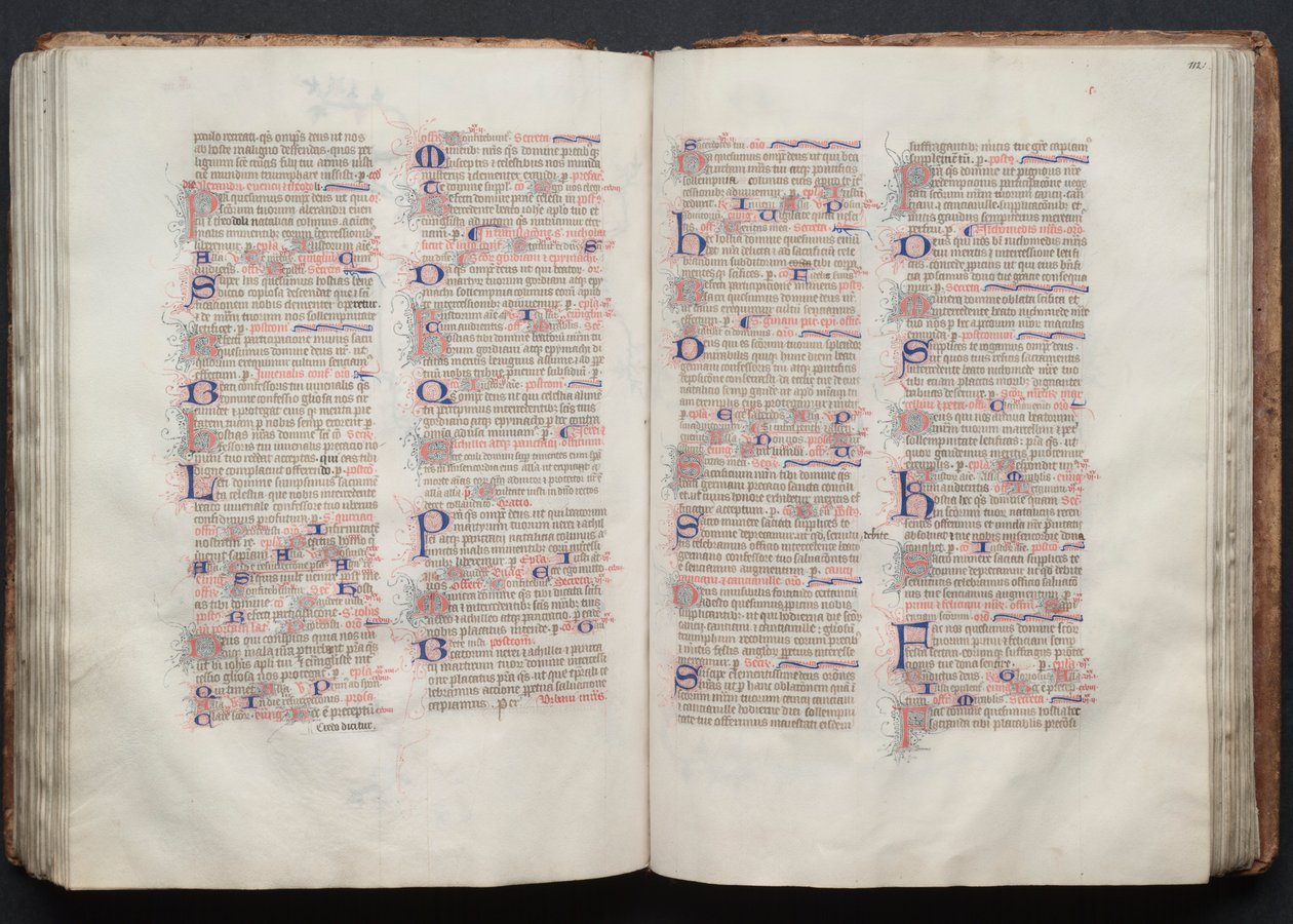 O Missal Gotha: Fol. 112r, Texto, c. 1375. de Master of the Boqueteaux