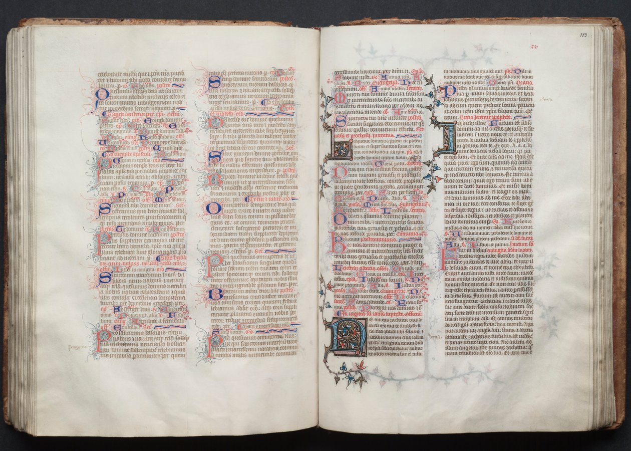 O Missal Gotha: Fol. 113r, Texto, c. 1375. de Master of the Boqueteaux