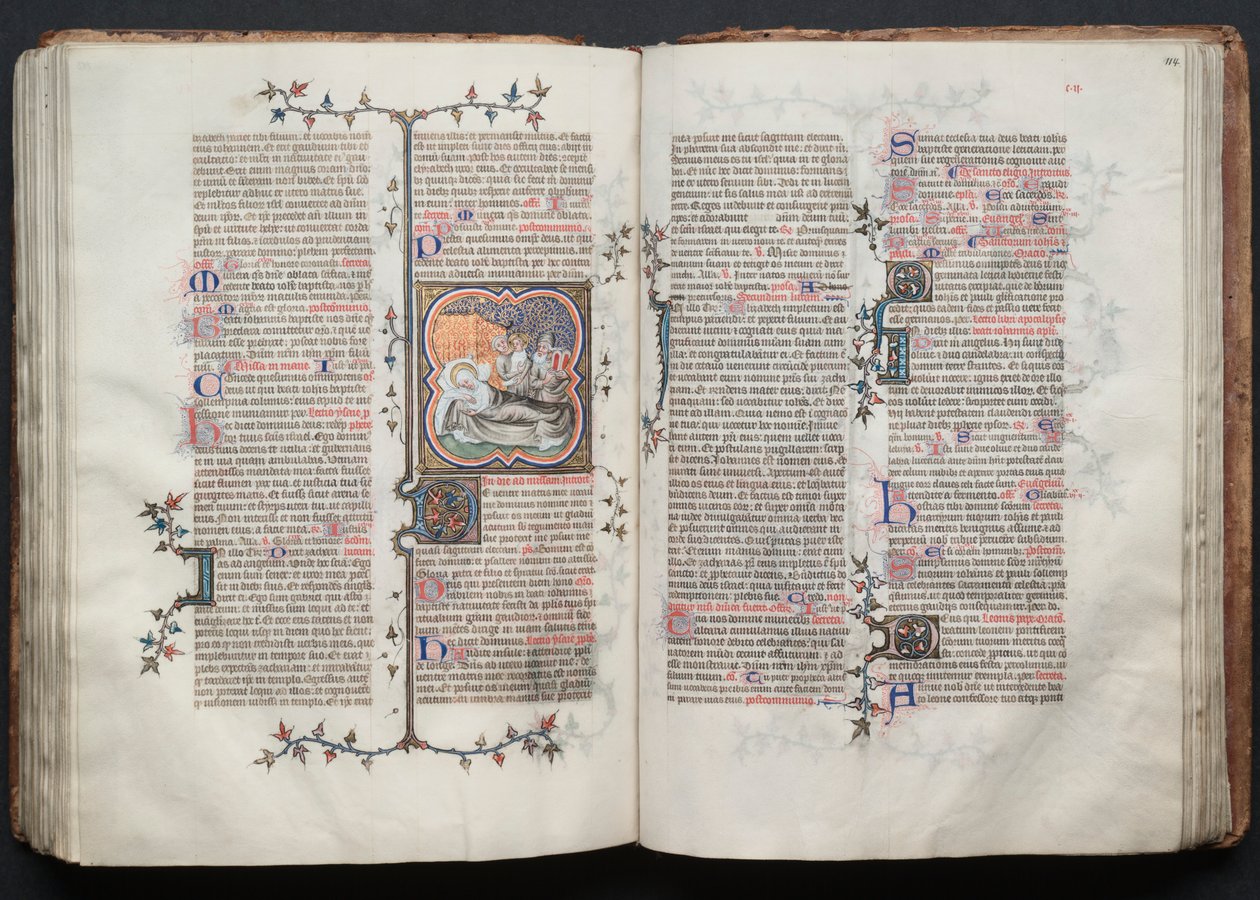 O Missal Gotha: Fol. 114r, Texto, c. 1375. de Master of the Boqueteaux