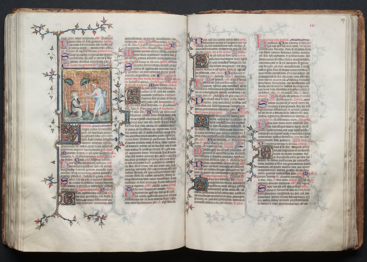 O Missal Gotha: Fol. 117r, Texto, c. 1375. de Master of the Boqueteaux