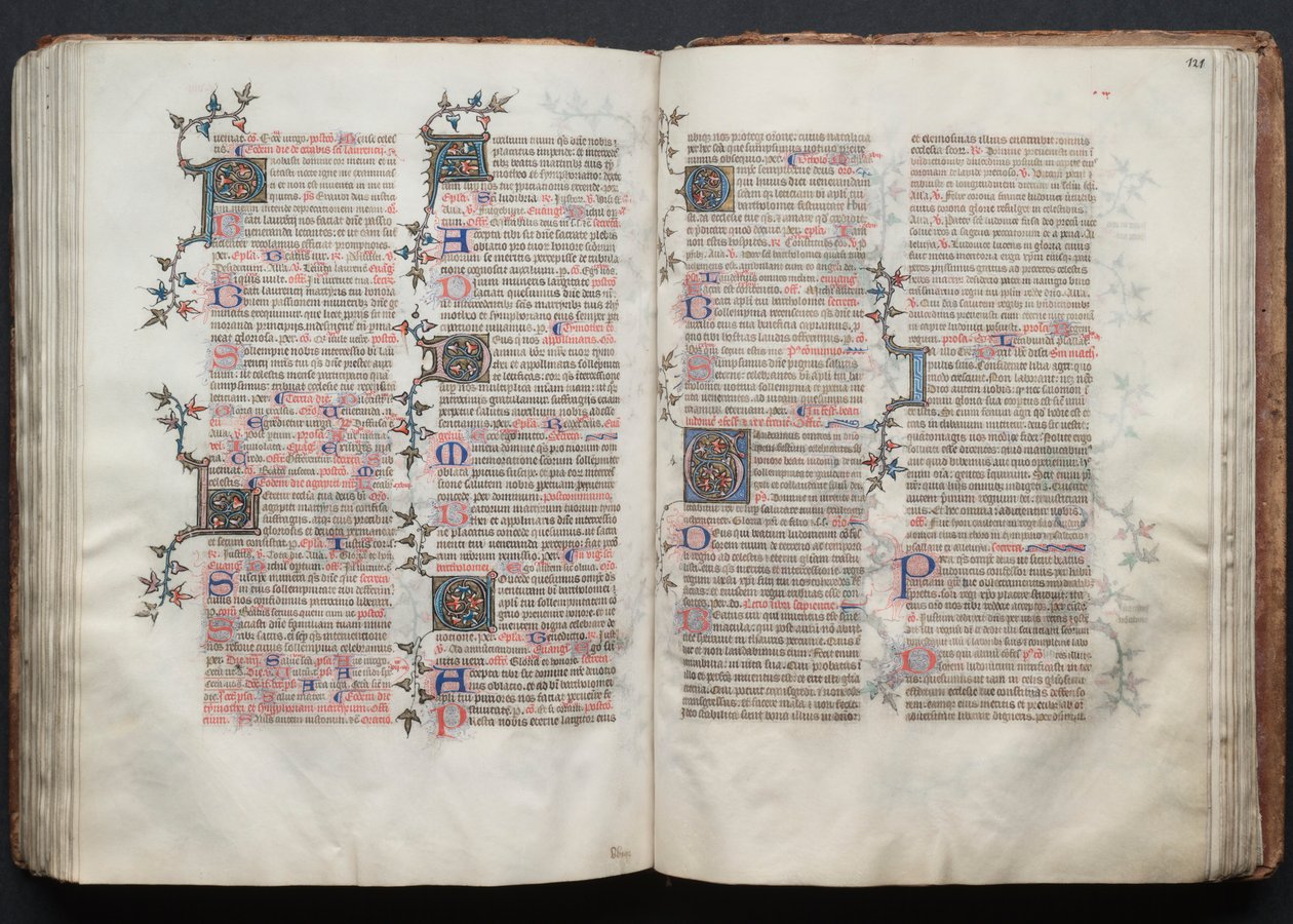 O Missal Gotha: Fol. 121r, Texto, c. 1375. de Master of the Boqueteaux