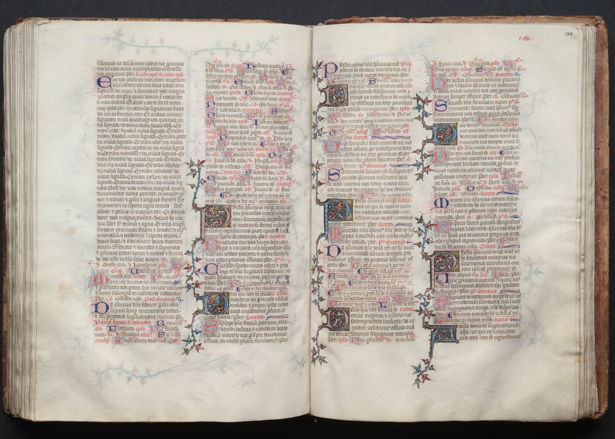O Missal de Gotha: Fol. 127v, Texto, c. 1375. de Master of the Boqueteaux