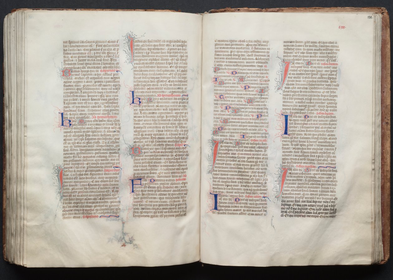 O Missal Gotha: Fol. 130v, Texto, c. 1375. de Master of the Boqueteaux