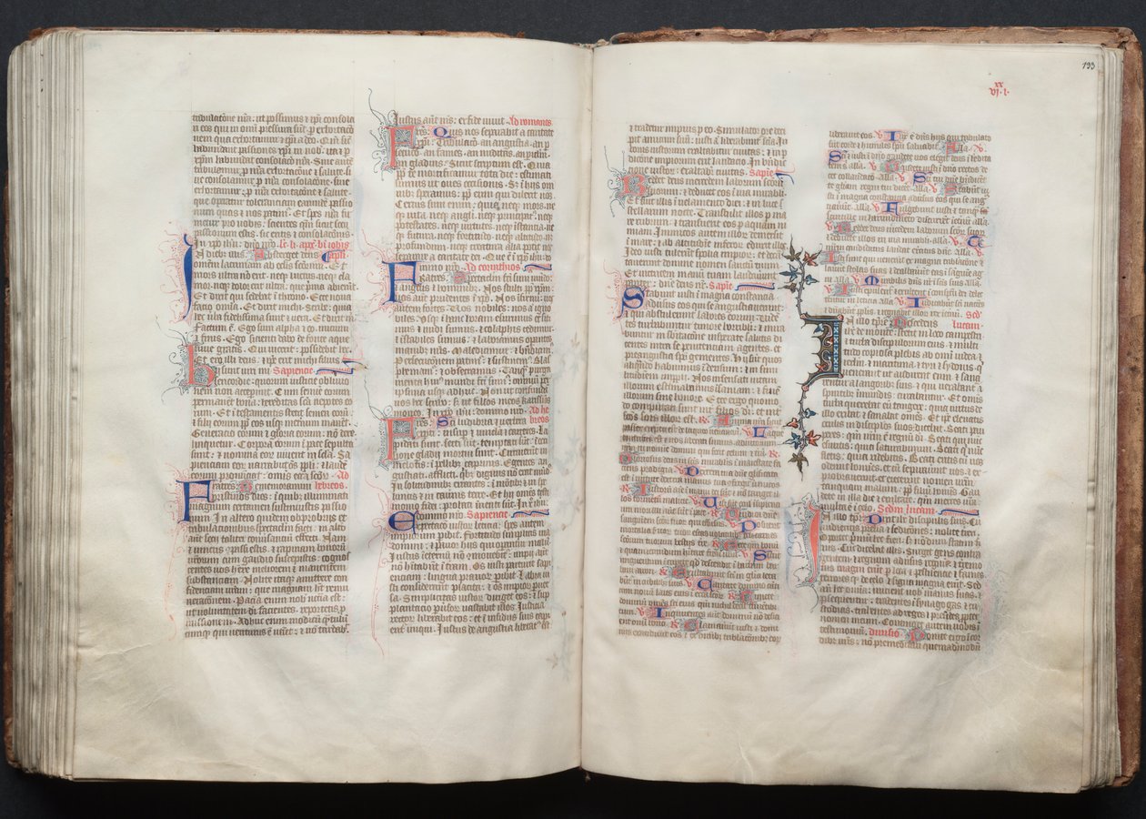 O Missal Gotha: Fol. 132v, Texto, c. 1375. de Master of the Boqueteaux