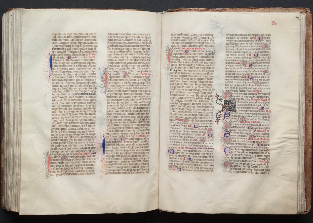 O Missal Gotha: Fol. 133v, Texto, c. 1375. de Master of the Boqueteaux
