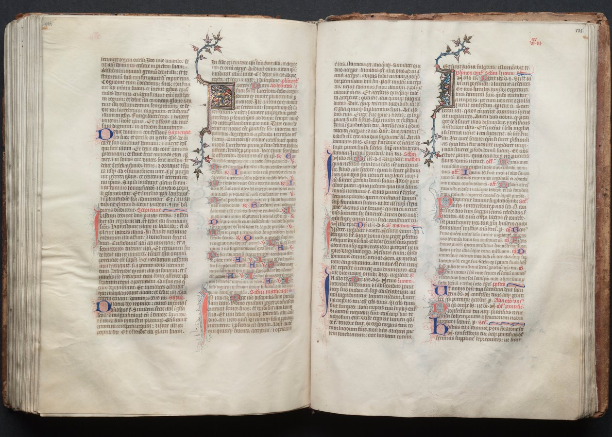 O Missal Gotha: Fol. 135r, Texto, c. 1375. de Master of the Boqueteaux