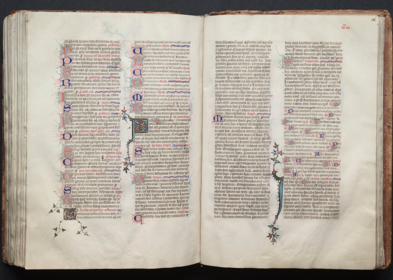 O Missal Gotha: Fol. 136r, Texto, c. 1375. de Master of the Boqueteaux