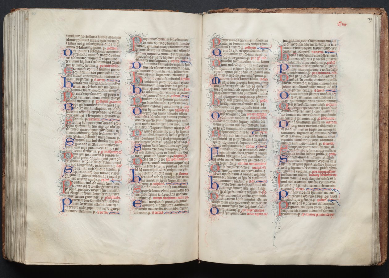 O Missal Gotha: Fol. 139r, Texto, c. 1375. de Master of the Boqueteaux