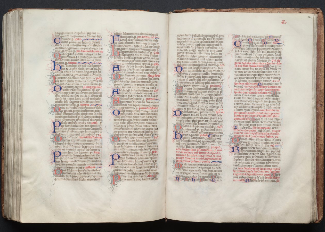 O Missal Gotha: Fol. 141v, Texto, c. 1375. de Master of the Boqueteaux