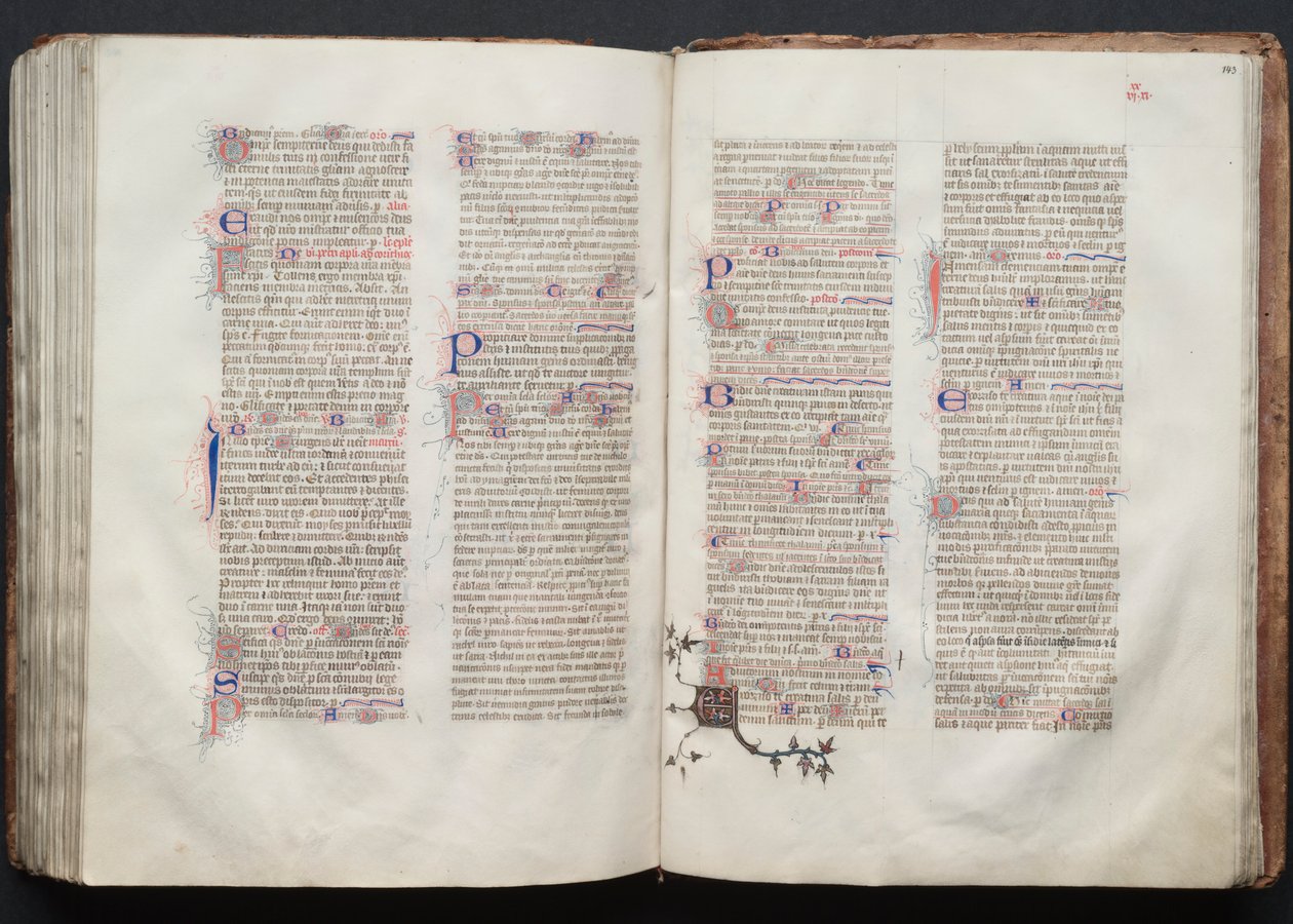 O Missal Gotha: Fol. 143r, Texto, c. 1375. de Master of the Boqueteaux
