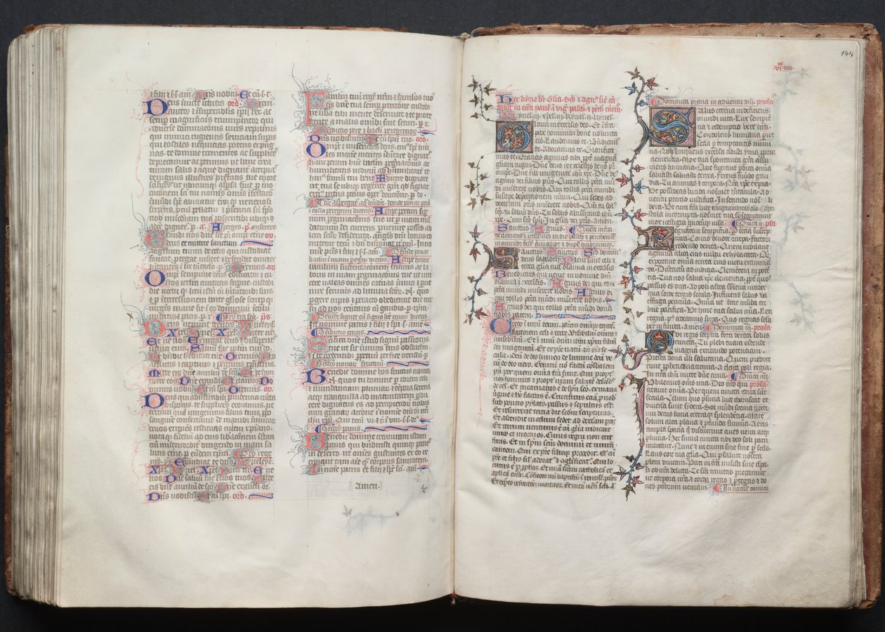 O Missal Gotha: Fol. 144r, Texto, c. 1375. de Master of the Boqueteaux