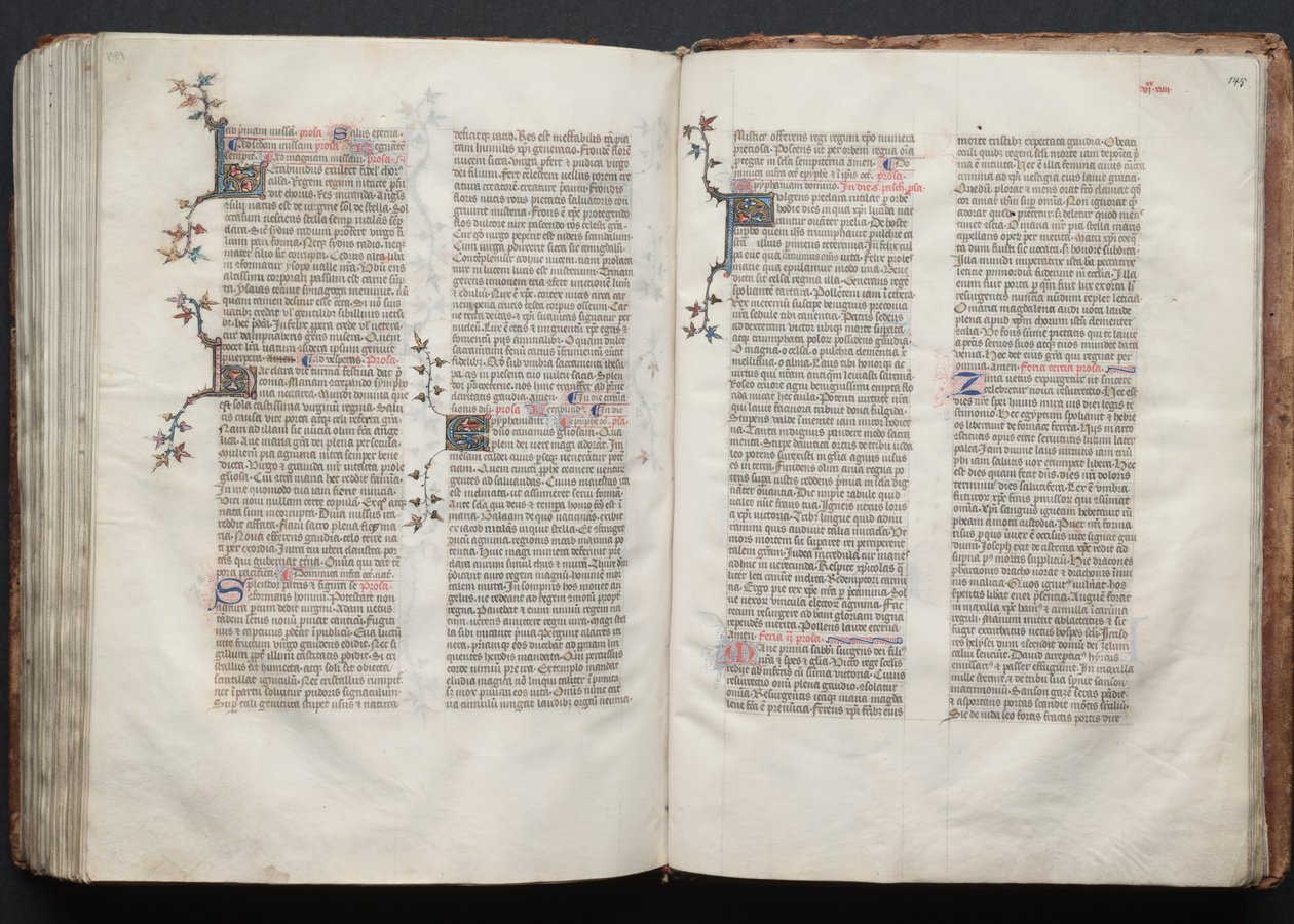 O Missal Gotha: Fol. 145r, Texto, c. 1375. de Master of the Boqueteaux