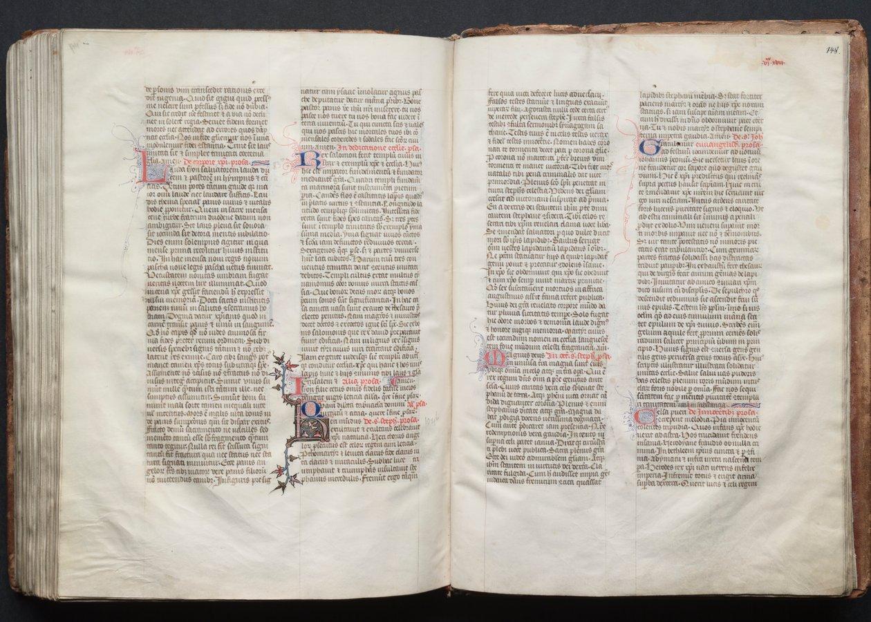 O Missal Gotha: Fol. 147v, Texto, c. 1375. de Master of the Boqueteaux