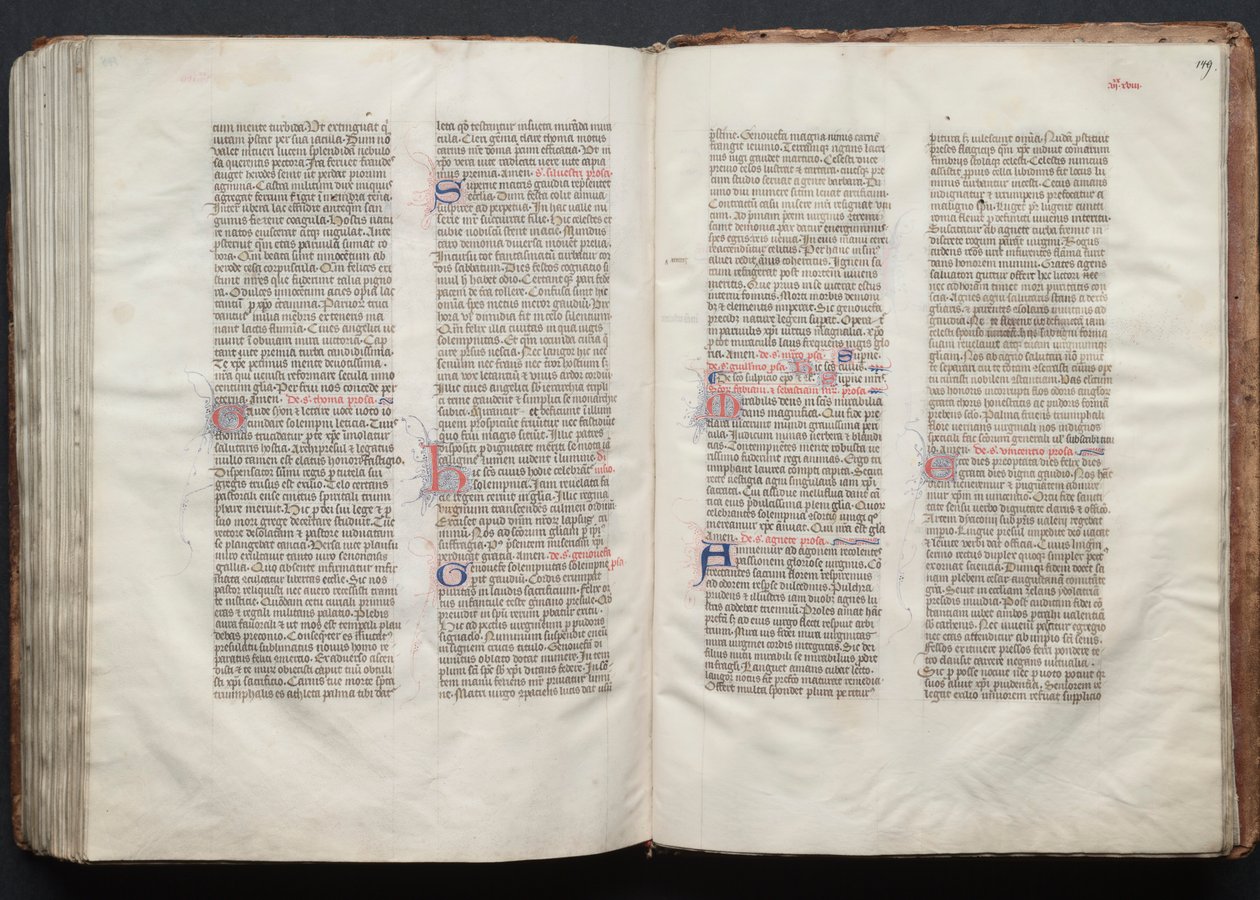 O Missal Gotha: Fol. 149r, Texto, c. 1375. de Master of the Boqueteaux