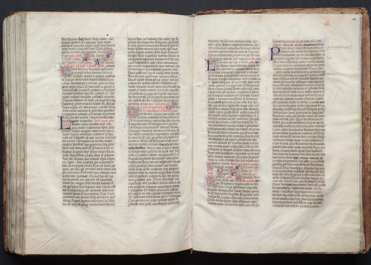 O Missal Gotha: Fol. 150v, Texto, c. 1375. de Master of the Boqueteaux