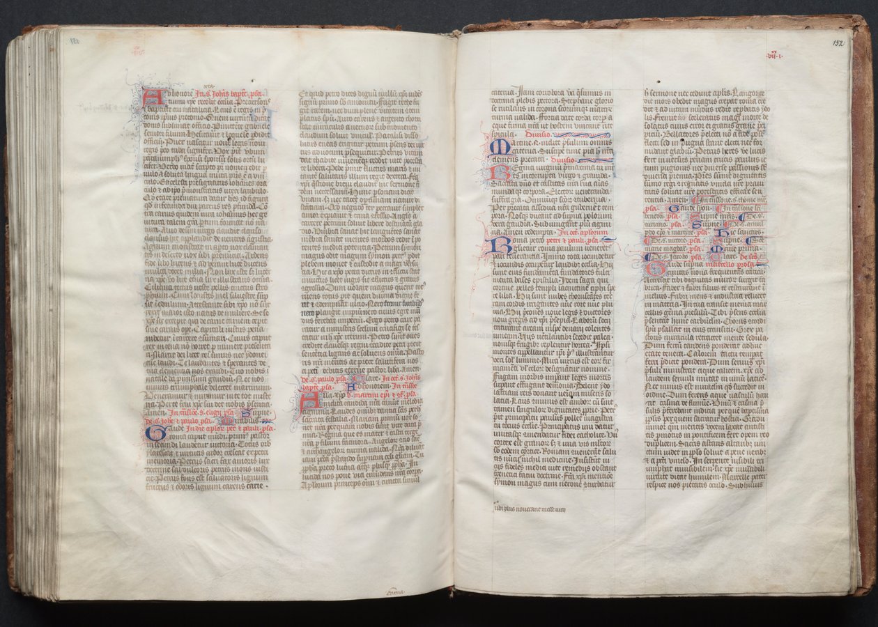 O Missal Gotha: Fol. 152r, Texto, c. 1375. de Master of the Boqueteaux