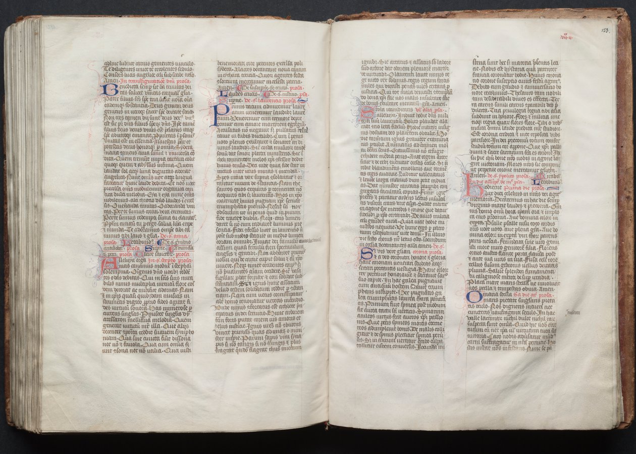 O Missal Gotha: Fol. 152v, Texto, c. 1375. de Master of the Boqueteaux