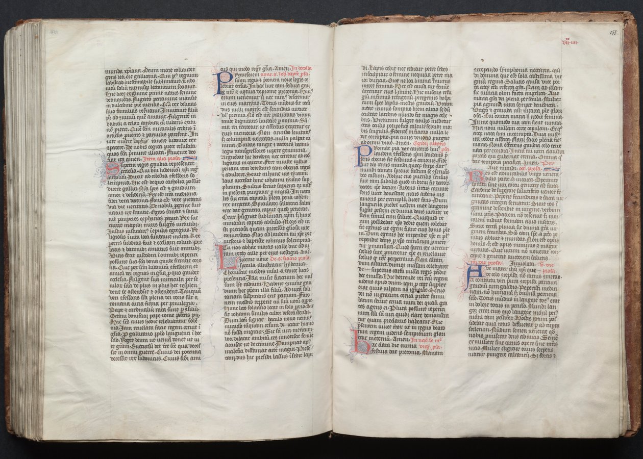O Missal Gotha: Fol. 155r, Texto, c. 1375. de Master of the Boqueteaux