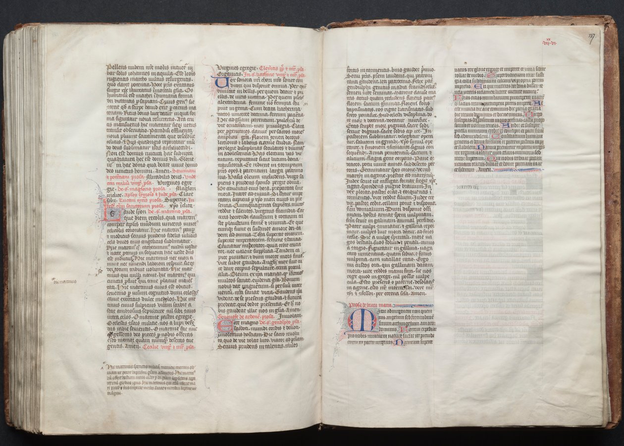 O Missal Gotha: Fol. 156v, Texto, c. 1375. de Master of the Boqueteaux