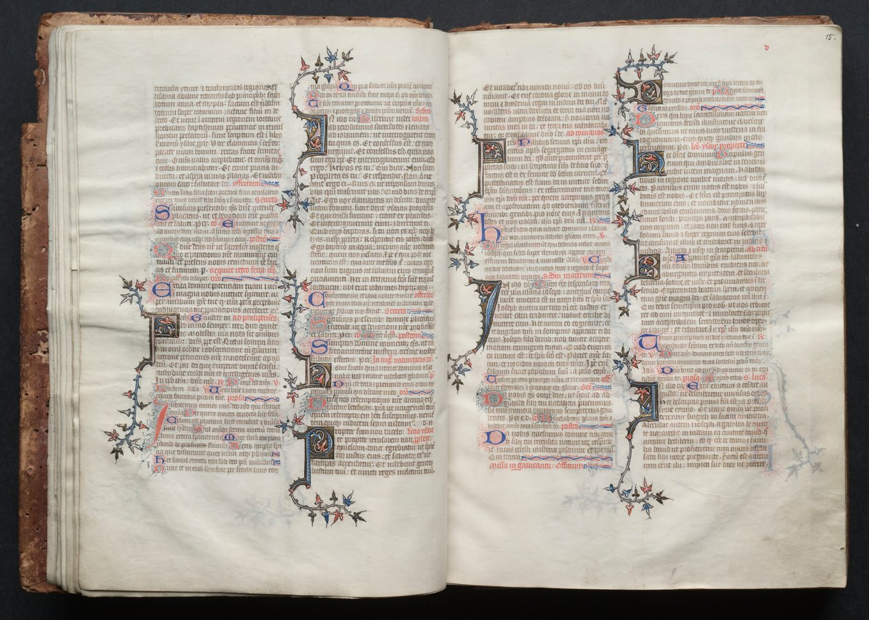 O Missal Gotha: Fol. 15r, Texto , c. 1375. de Master of the Boqueteaux
