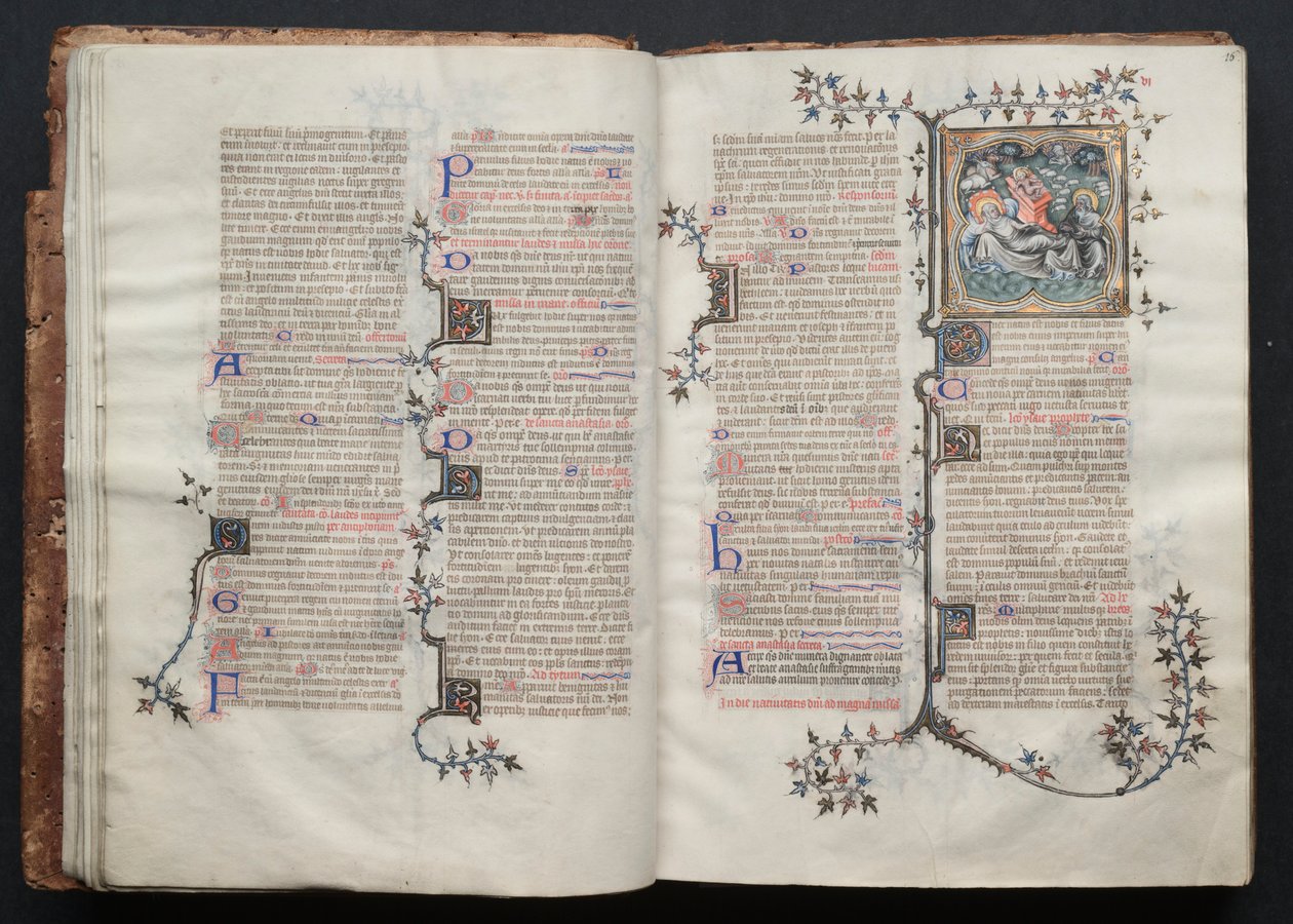 O Missal Gotha: Fol. 15v, Texto , c. 1375. de Master of the Boqueteaux