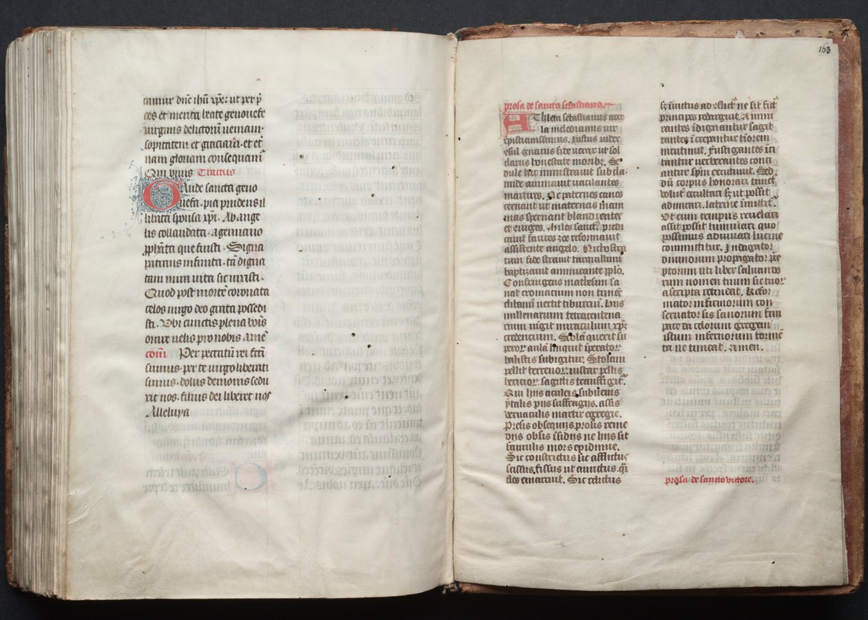 O Missal Gotha: Fol. 162v, Texto, c. 1375. de Master of the Boqueteaux