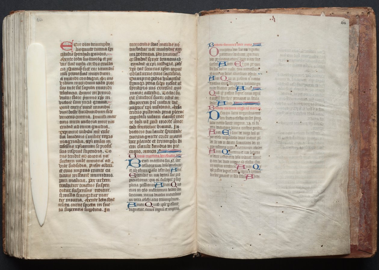 O Missal Gotha: Fol. 164r, Texto, c. 1375. de Master of the Boqueteaux