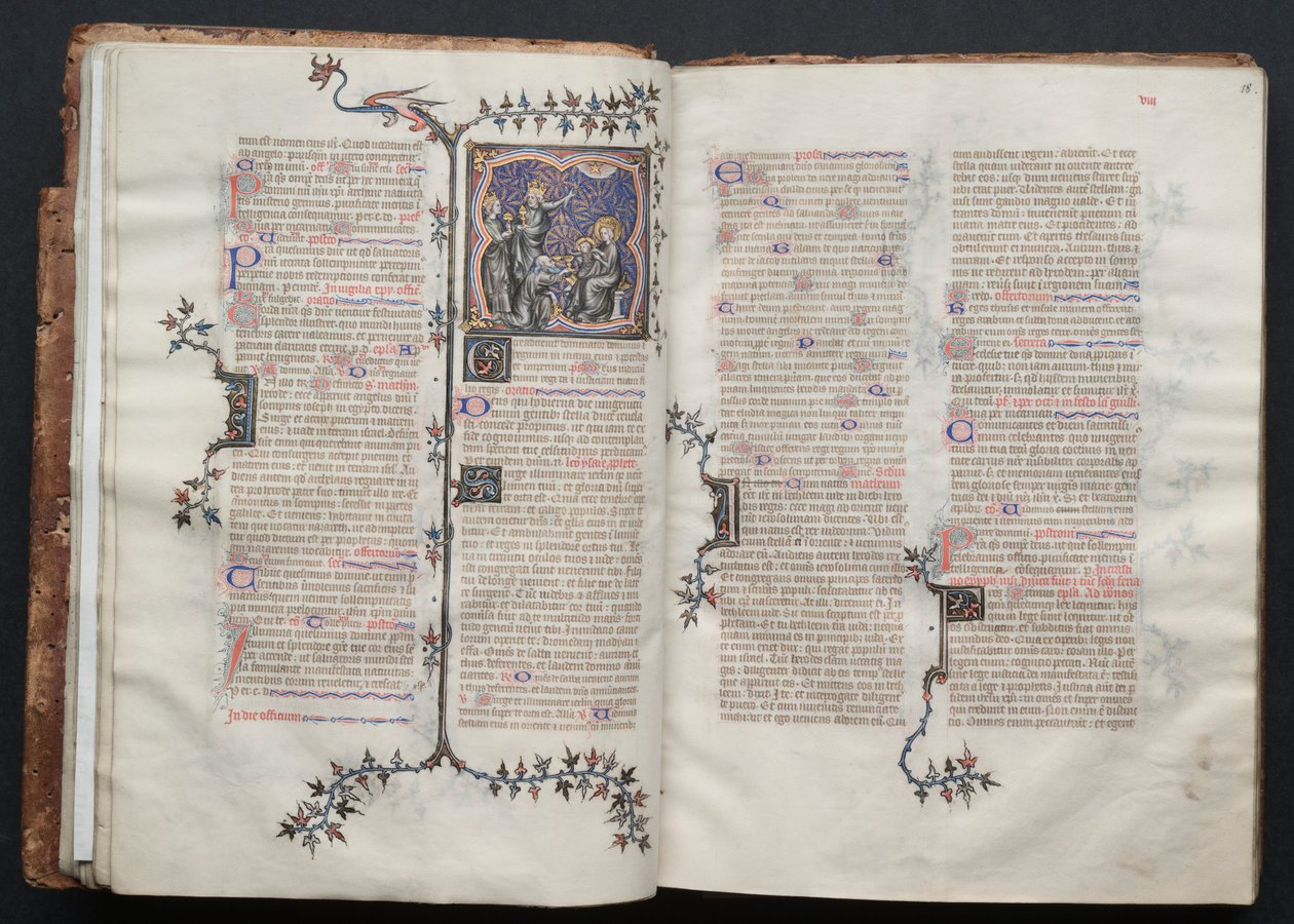 O Missal Gotha: Fol. 18r, Texto, c. 1375. de Master of the Boqueteaux