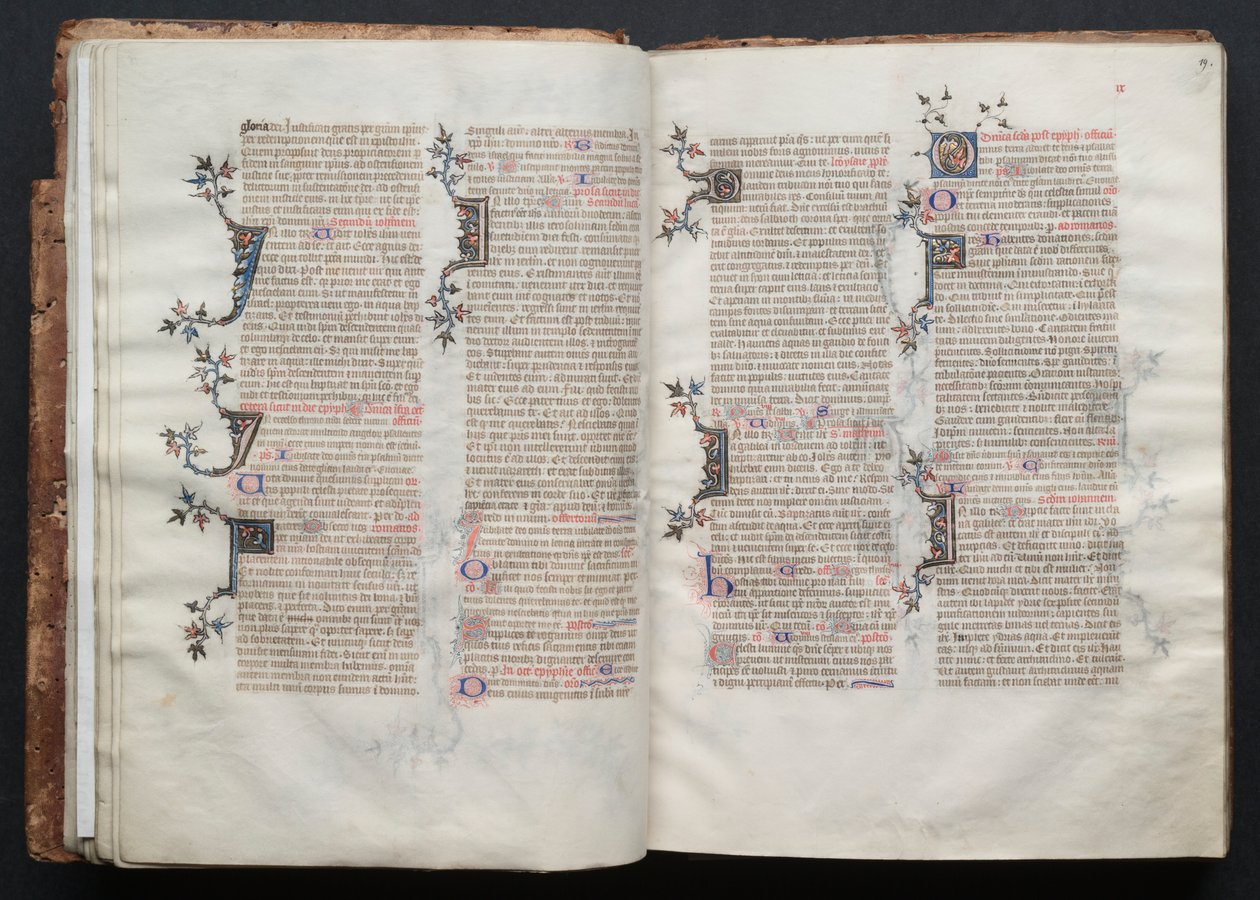 O Missal Gotha: Fol. 19r, Texto, c. 1375. de Master of the Boqueteaux
