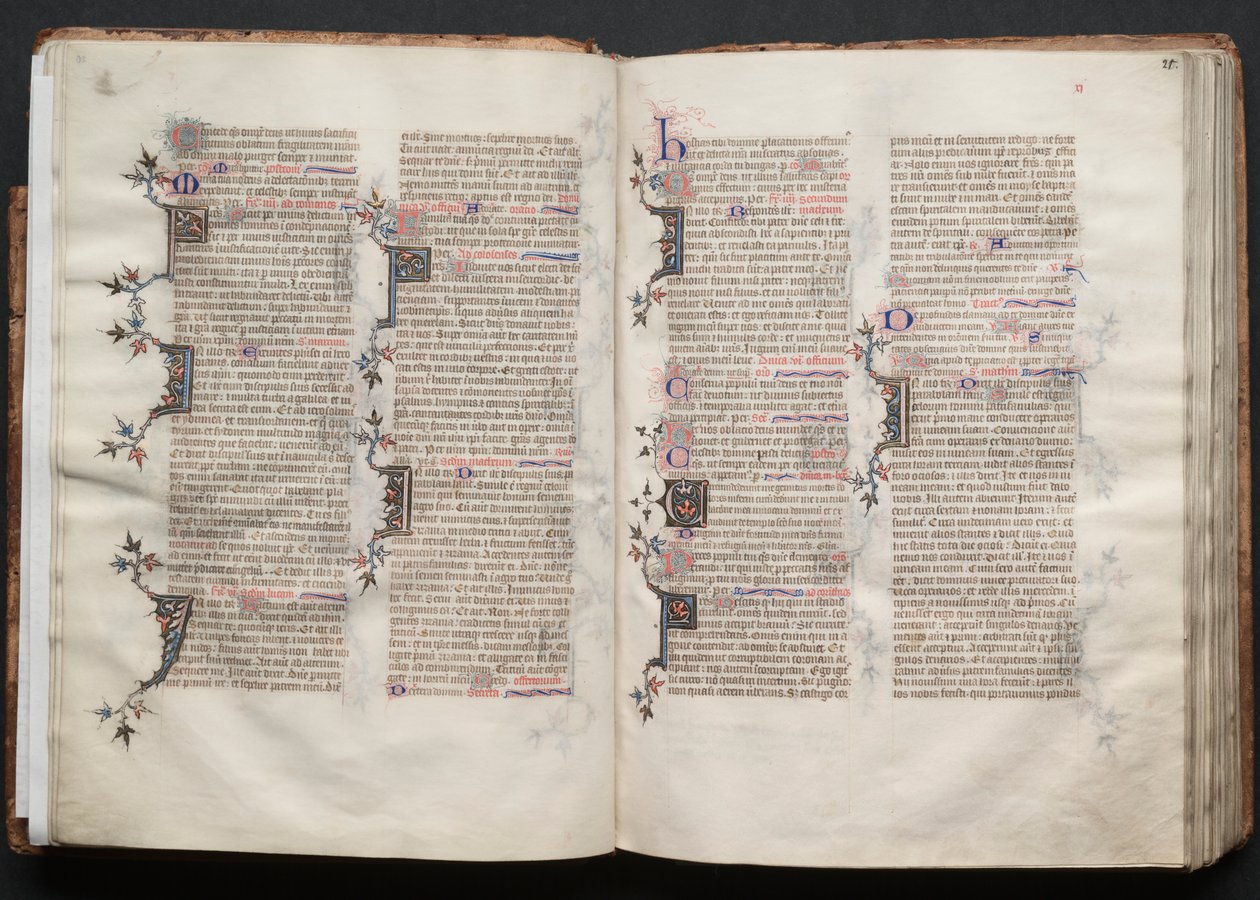 O Missal Gotha: Fol. 20v, Texto, c. 1375. de Master of the Boqueteaux