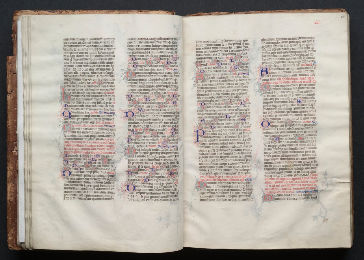 O Missal Gotha: Fol. 23v, Texto, c. 1375. de Master of the Boqueteaux