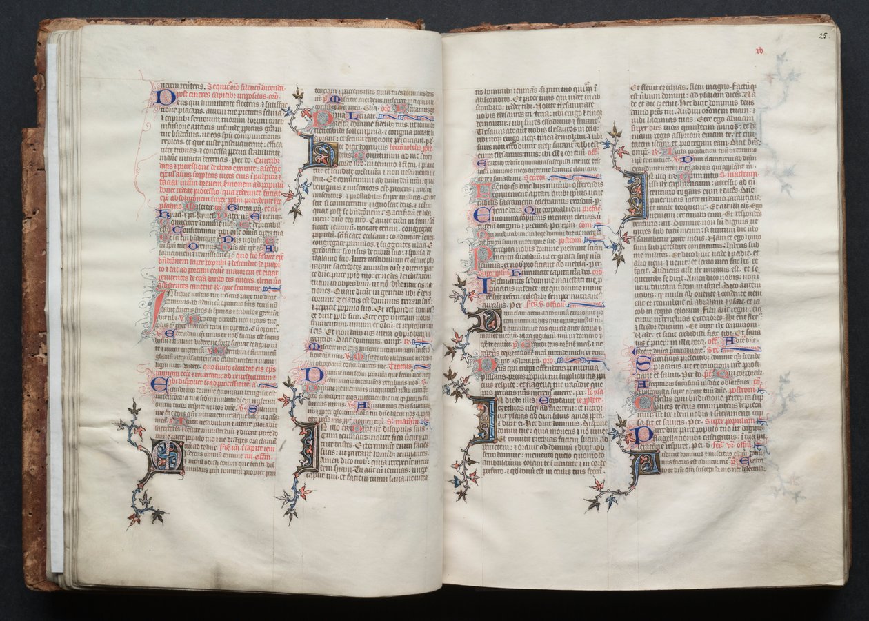 O Missal Gotha: Fol. 25r, Texto, c. 1375. de Master of the Boqueteaux