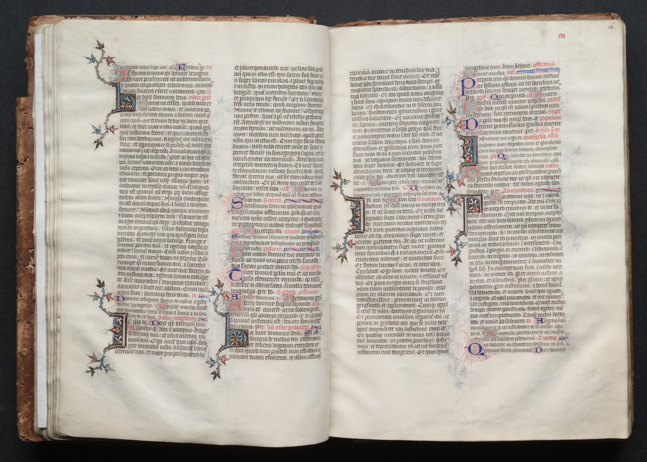 O Missal Gotha: Fol. 26r, Texto, c. 1375. de Master of the Boqueteaux