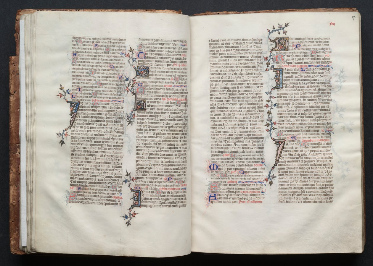 O Missal Gotha: Fol. 26v, Texto, c. 1375. de Master of the Boqueteaux