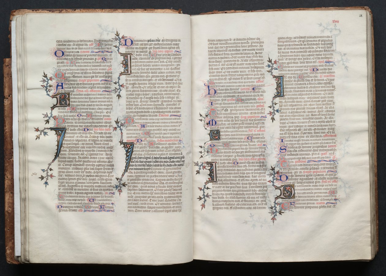 O Missal Gotha: Fol. 28r, Texto, c. 1375. de Master of the Boqueteaux