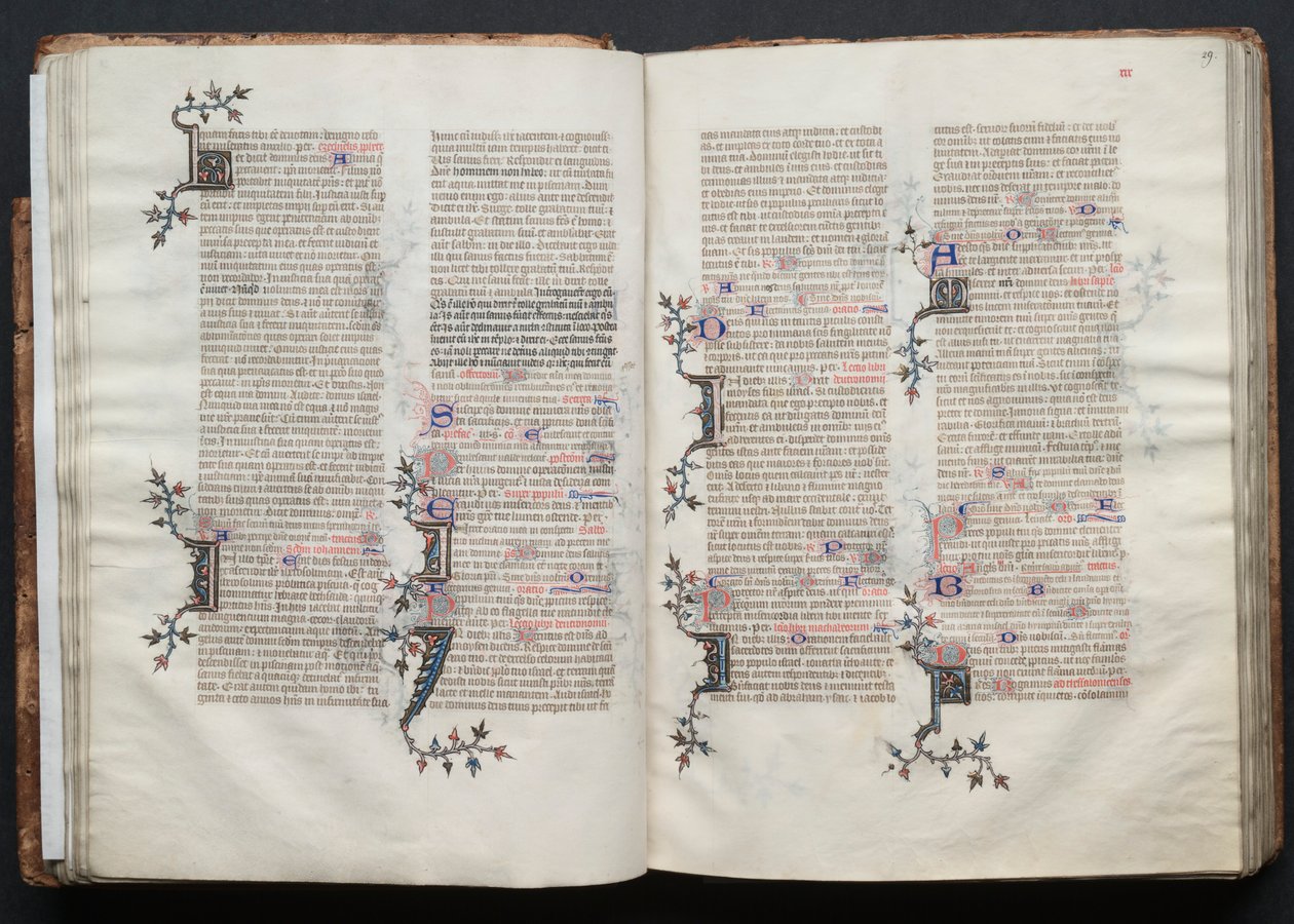 O Missal Gotha: Fol. 28v, Texto, c. 1375. de Master of the Boqueteaux