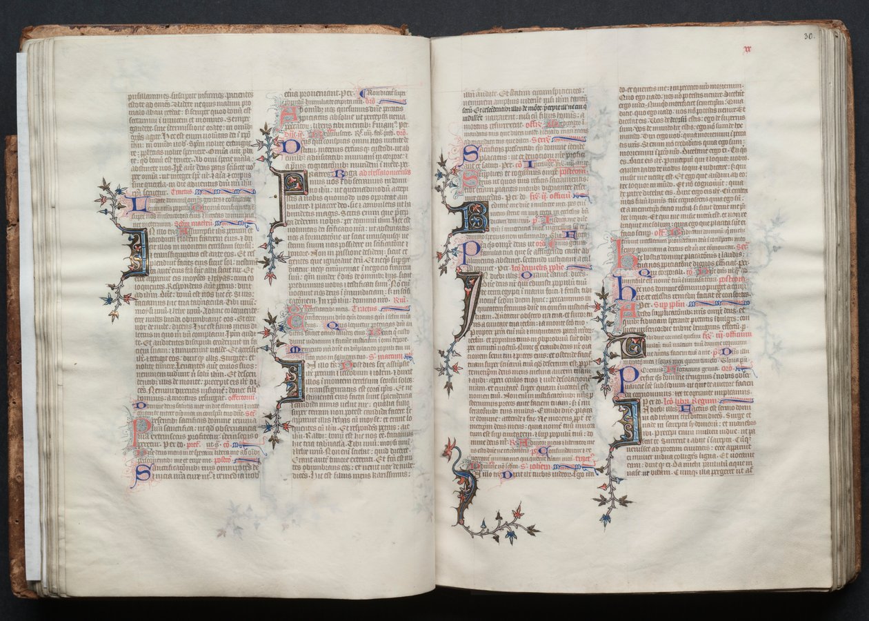 O Missal Gotha: Fol. 29v, Texto, c. 1375. de Master of the Boqueteaux