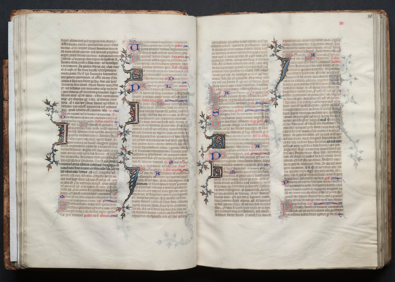 O Missal Gotha: Fol. 30v, Texto, c. 1375. de Master of the Boqueteaux