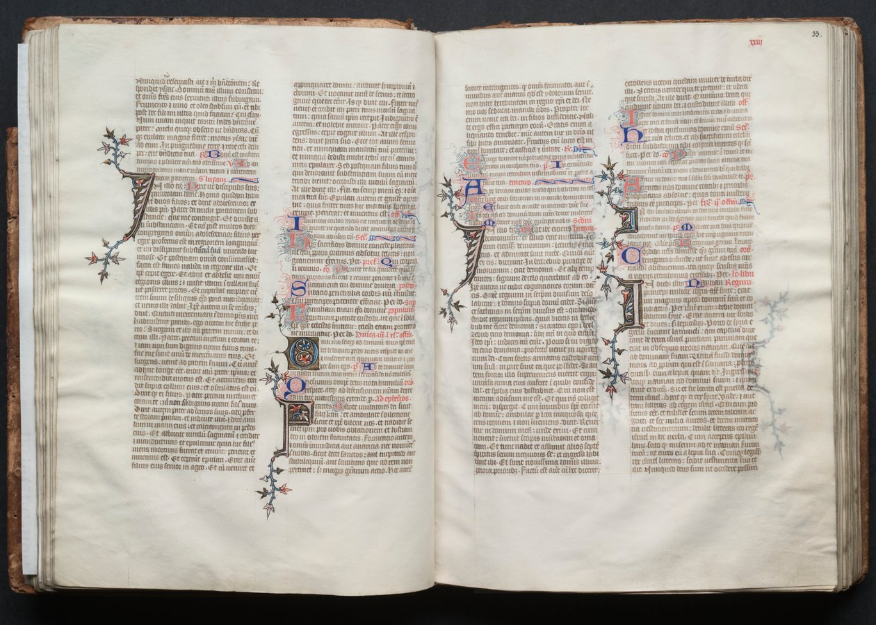 O Missal de Gotha: Fol. 32v, Texto, c. 1375. de Master of the Boqueteaux