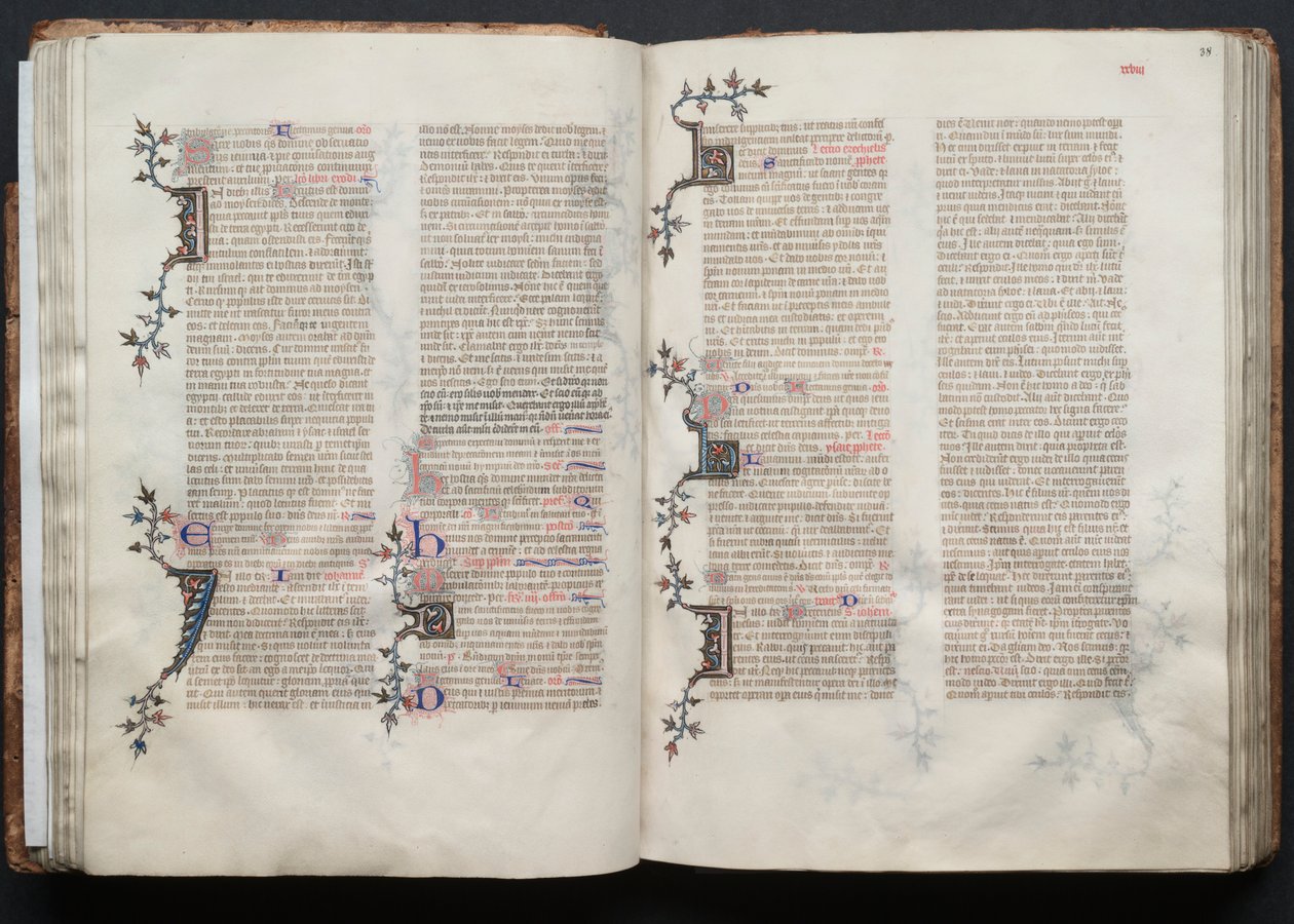 O Missal Gotha: Fol. 37v, Texto, c. 1375. de Master of the Boqueteaux