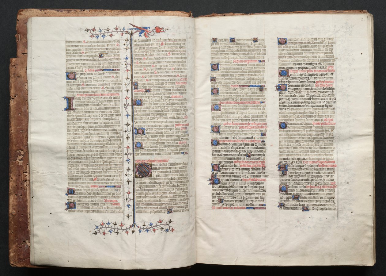O Missal Gotha: Fol. 3r, Texto , c. 1375. de Master of the Boqueteaux
