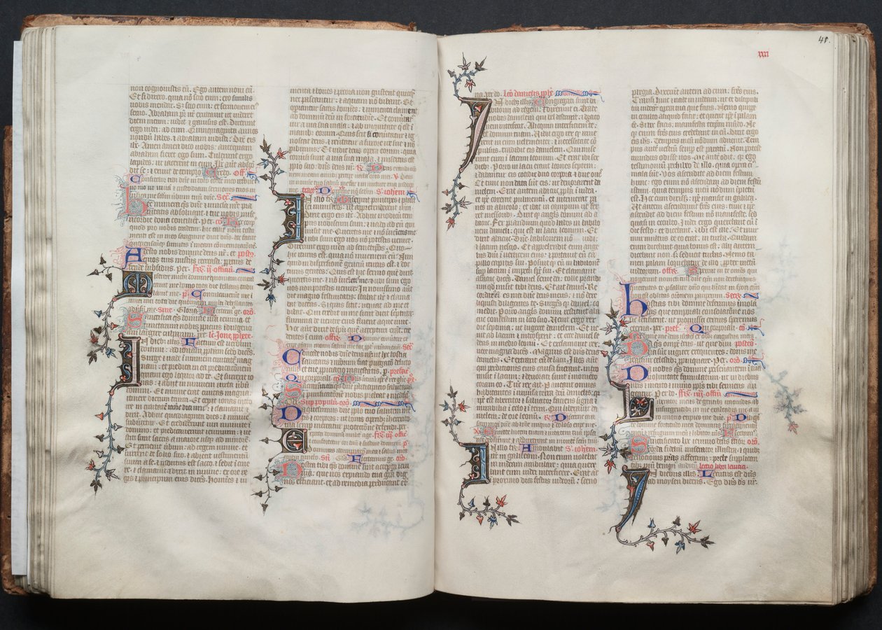 O Missal Gotha: Fol. 41r, Texto, c. 1375. de Master of the Boqueteaux