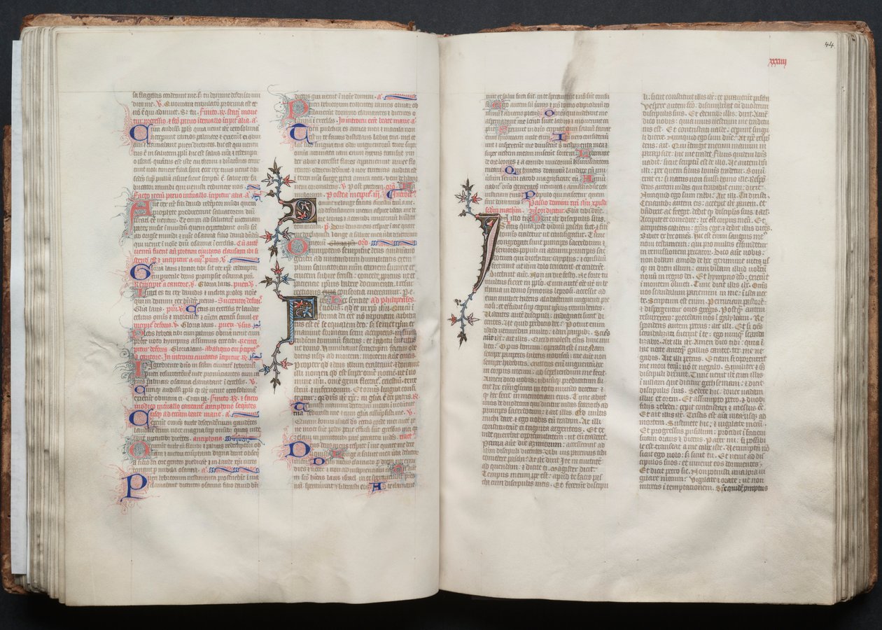 O Missal de Gotha: Fol. 44r, Texto, c. 1375. de Master of the Boqueteaux